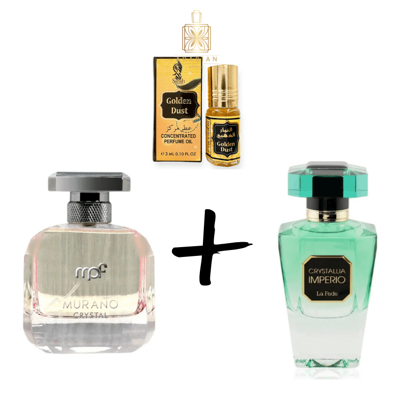 Murano Crystal + Crystallia Imperio + Парфюмно масло Oud Sultan