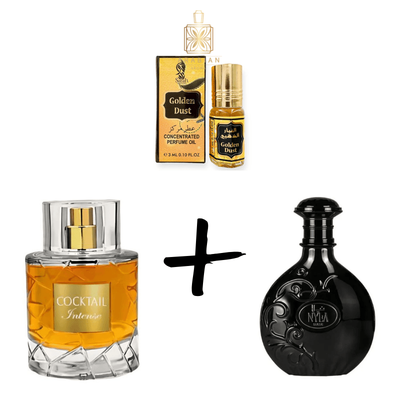 Cocktail Intense + Nyla Suede + Парфюмно масло Oud Sultan