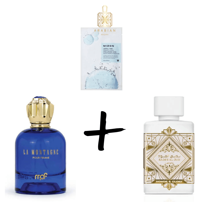 La Montagne + Badee Al Oud Honor & Glory + Mizon Mask