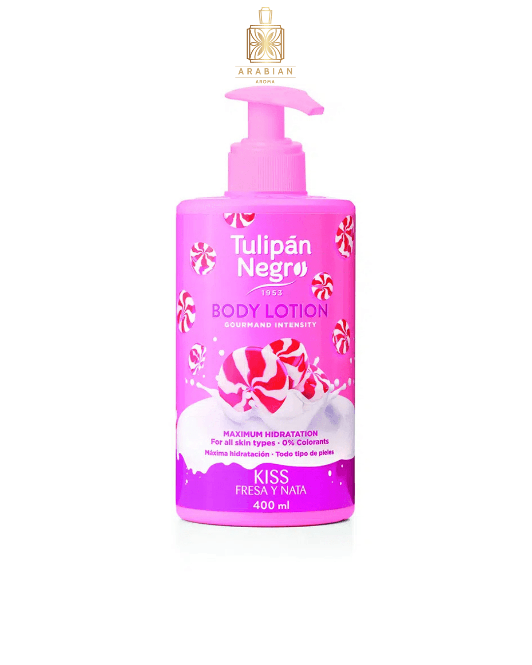Лосион за тяло - Body Lotion Tulipán Negro Fresa y Nata 400 ml