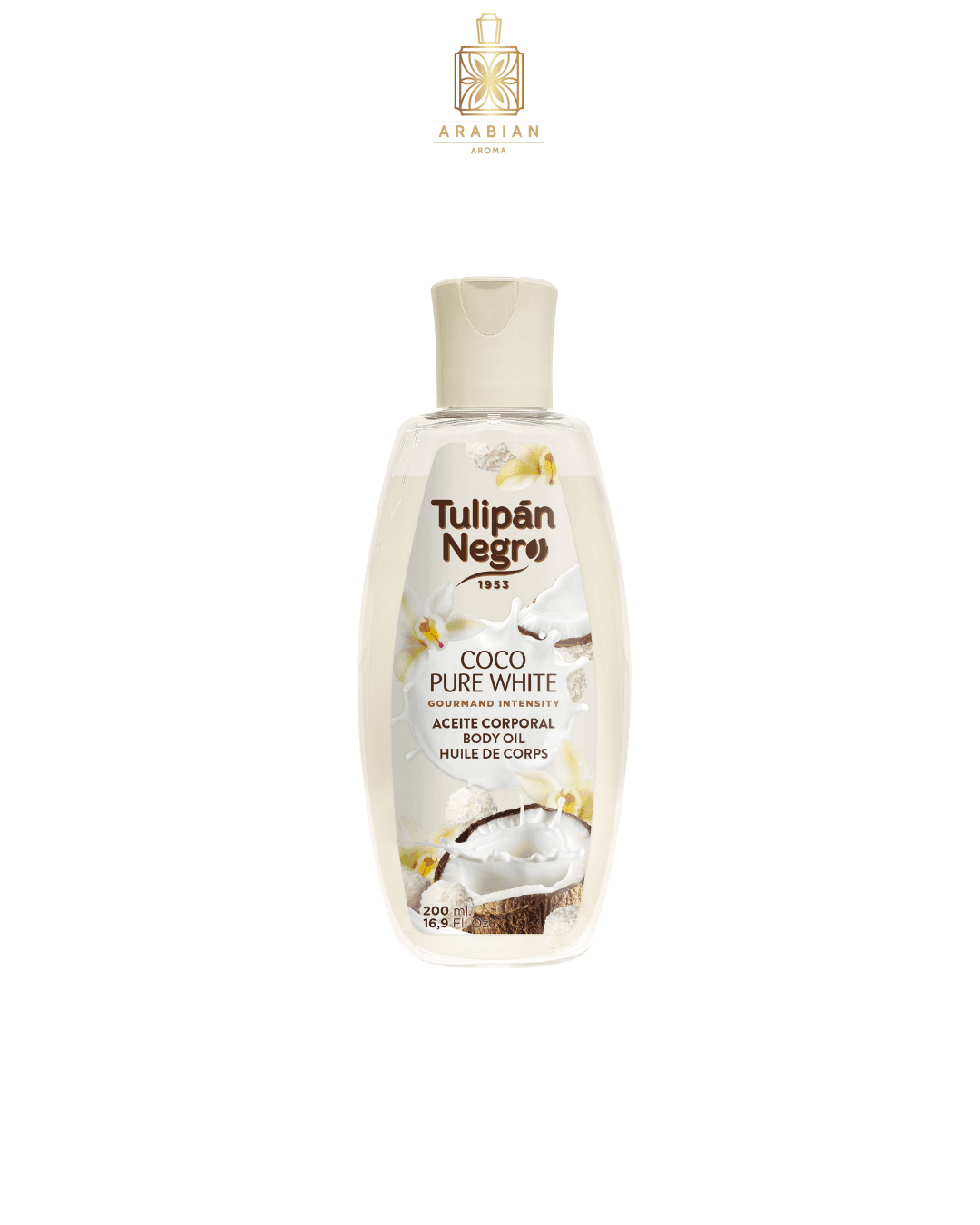 Олио за тяло - Tulipán Negro Coco Pure White 200 ml