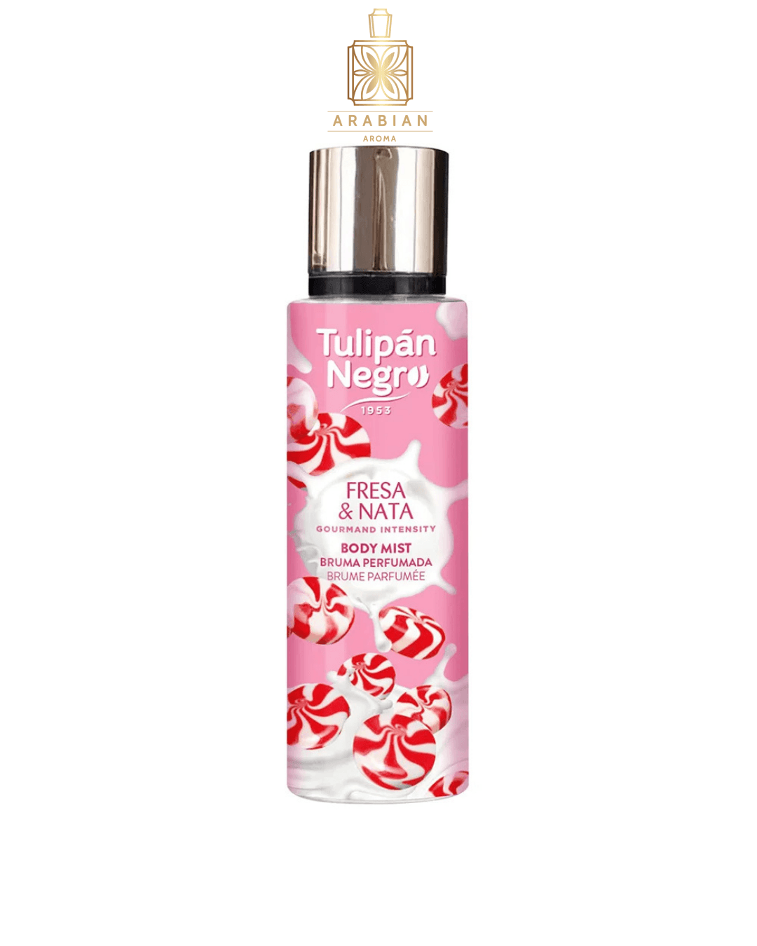 Парфюмен спрей за тяло - Body Mist Tulipán Negro Fresa & Nata 250 ml